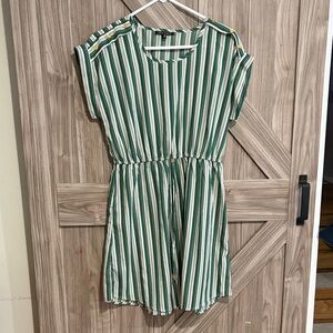 Green Striped Dress